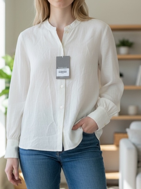 Everlane Tops - Everlane Light Mint Green Button-Up Long Sleeve Top